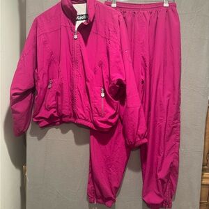 Kaelin Fuchsia Women's Track Jacket & Pants Set